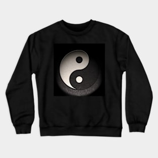 Yin Yang Leather Texture Crewneck Sweatshirt